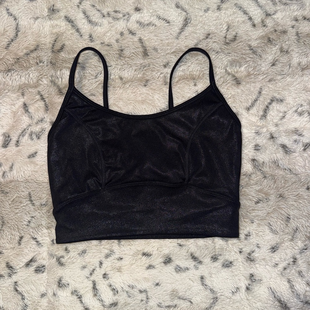 Zella Black Shimmer sports bra/Crop Top